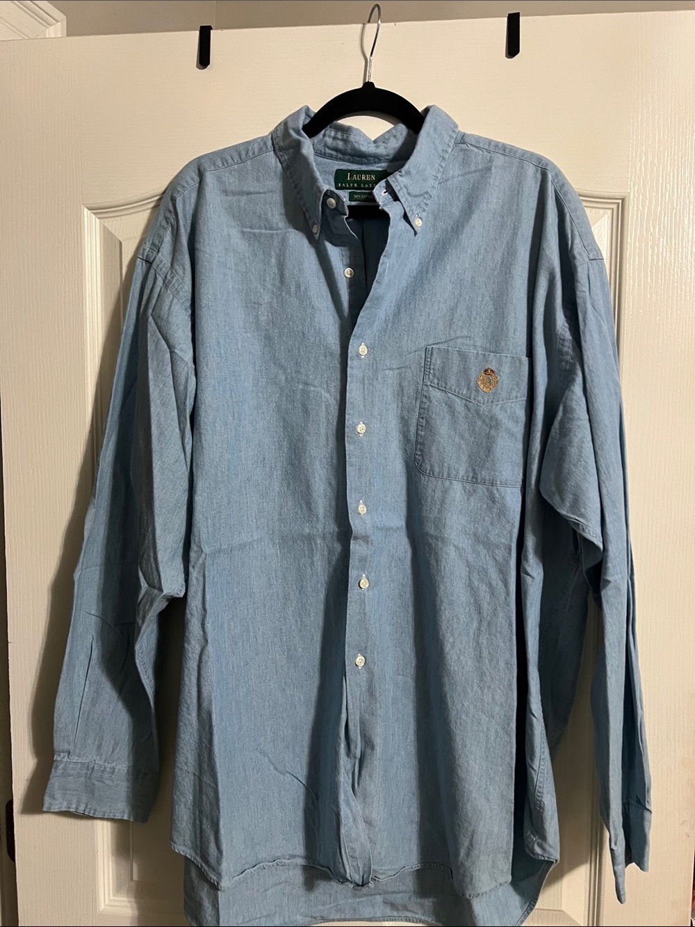 Lauren Ralph Lauren Light Blue Long-Sleeve Button-Down Shirt
